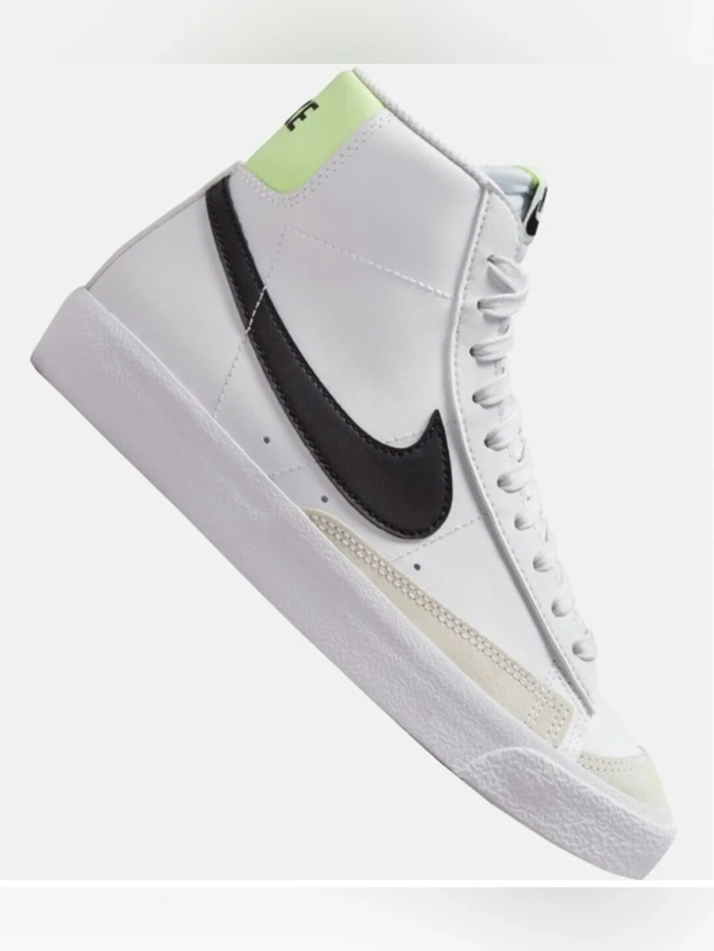 Nike Blazer Mid '77 Vintage White Black Neon Green